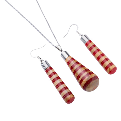 Set Colier/Cercei Gemma Line, Lemn De Maslin