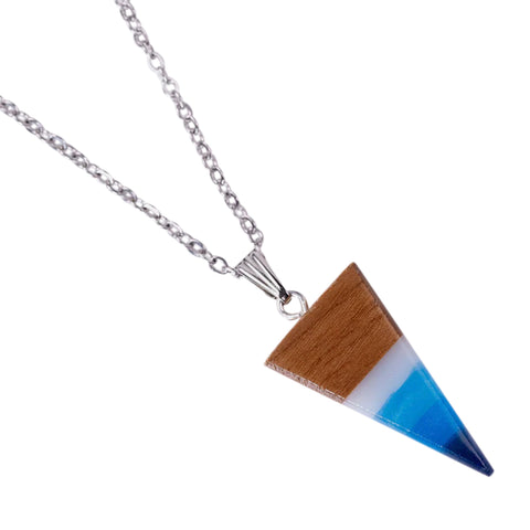 Colier Mare Triangle Down, Lemn De Nuc