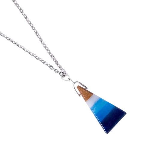 Colier Mare Triangle Up, Lemn De Nuc