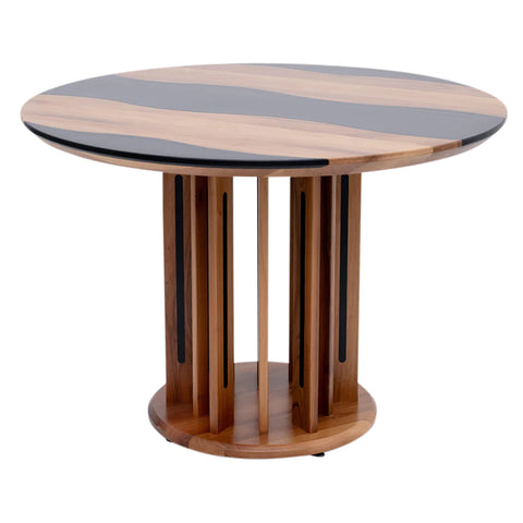 Masa rotunda River, Diametru 120Cm, Lemn De Nuc