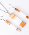 Chiara rectangle necklace/earring set-ReinWood