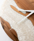 Costa Wall Clock, Walnut - Pearl White Resin-ReinWood