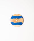 Costa Wall Clock, Wood Ash, Transparent Blue Resin-ReinWood