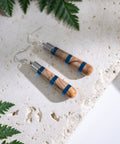 Marta line cylinder earrings-ReinWood