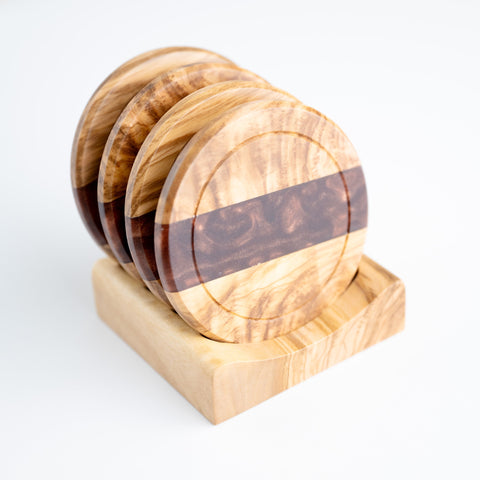 Round saucers set of 4 pieces-ReinWood