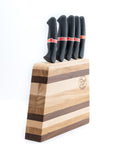 Venus zebra vertical knife holder with 5 knives-ReinWood