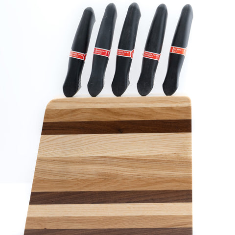 Venus zebra vertical knife holder with 5 knives-ReinWood