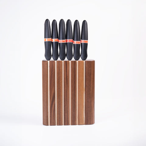 Zebra knife holder with 6 knives-ReinWood